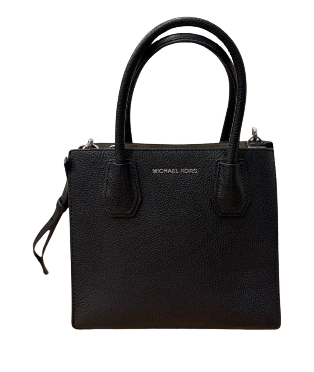 MICHAEL KORS Черная кожаная сумка с короткими ручками, фото 1