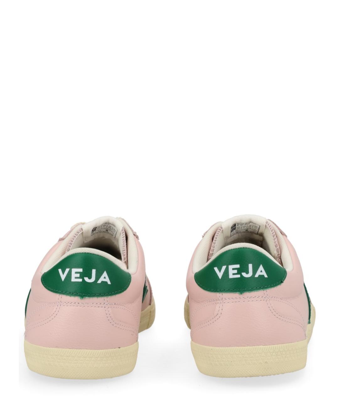VEJA Розовые кожаные низкие кроссовки / кеды, фото 4