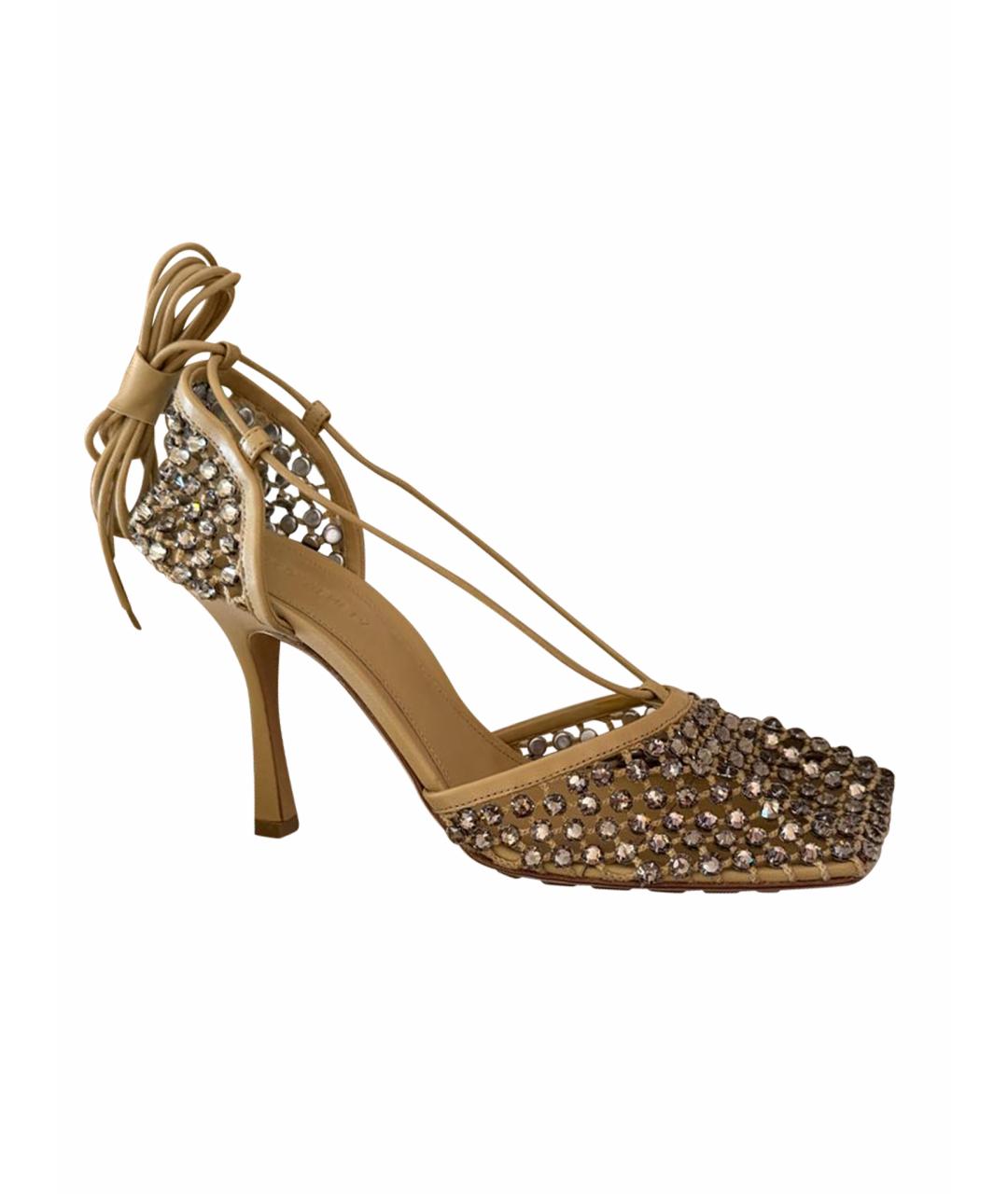 BOTTEGA VENETA Бежевые кожаные туфли, фото 1