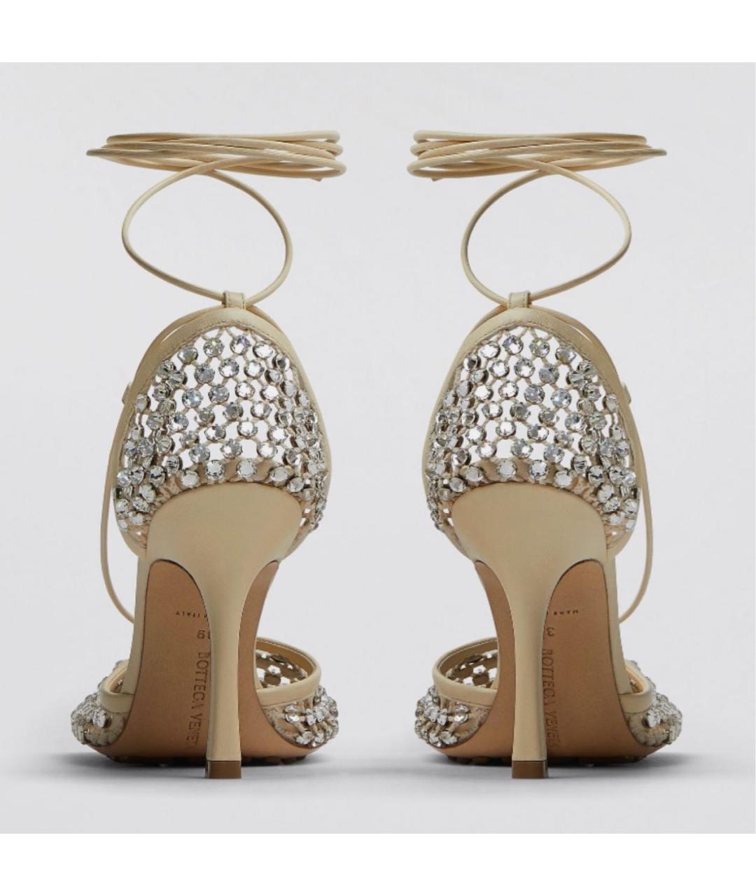 BOTTEGA VENETA Бежевые кожаные туфли, фото 4