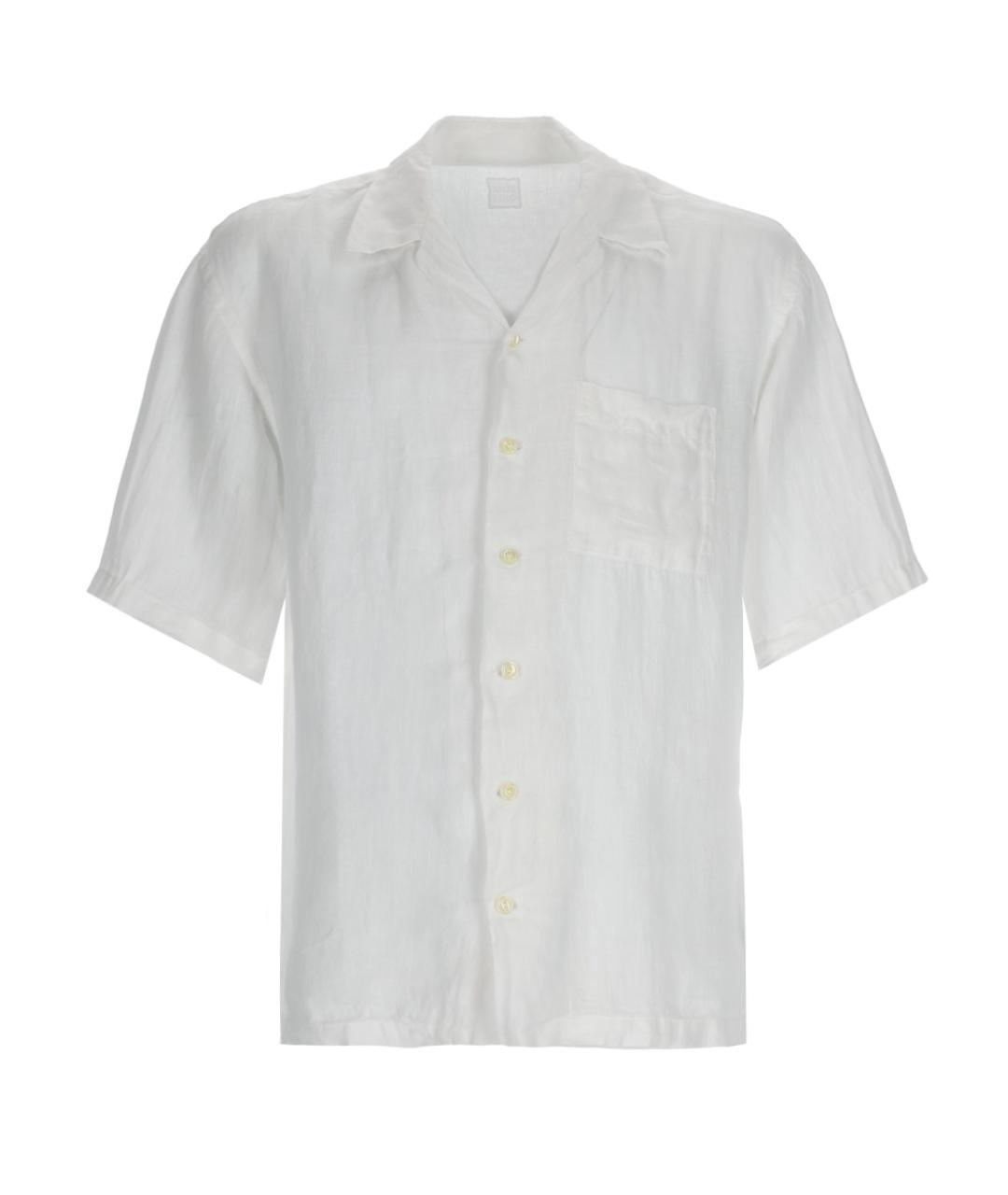 120% LINO Белая льняная кэжуал рубашка, фото 1