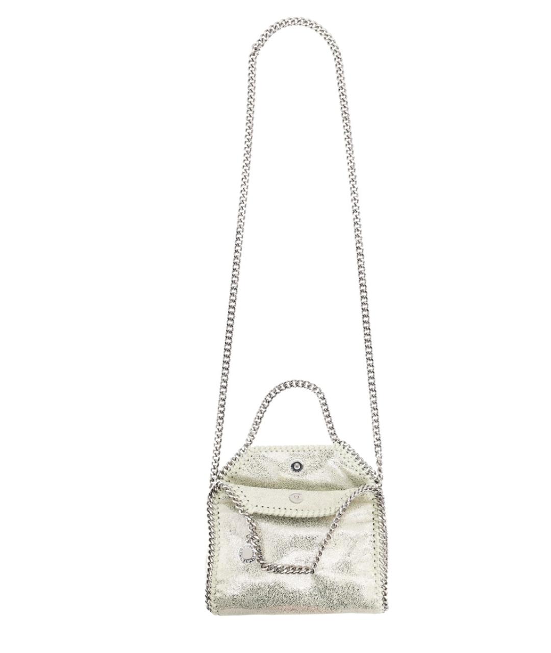 STELLA MCCARTNEY Серебряная сумка тоут из искусственной кожи, фото 3