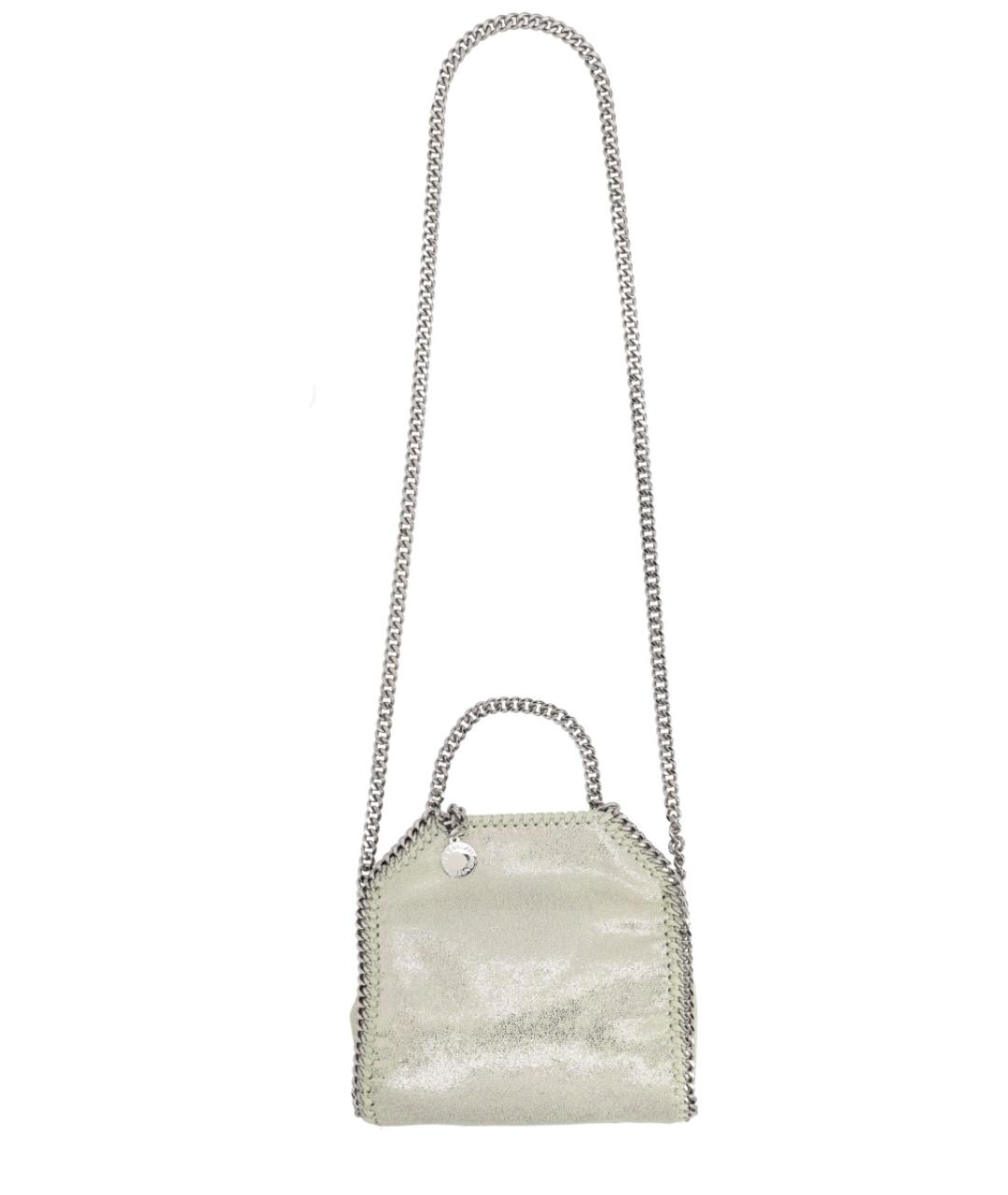 STELLA MCCARTNEY Серебряная сумка тоут из искусственной кожи, фото 1
