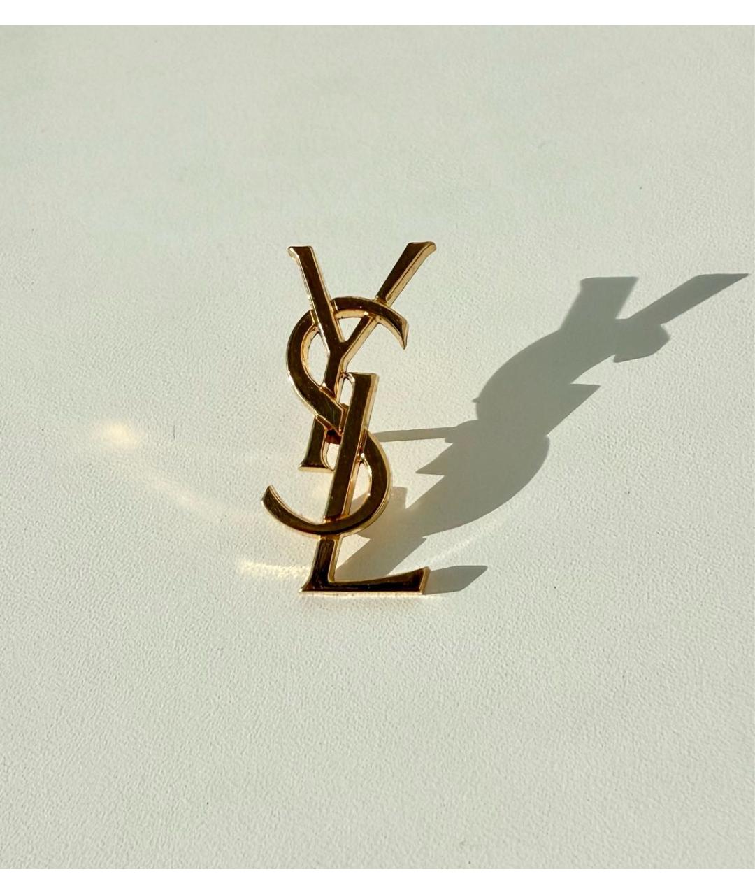 SAINT LAURENT Золотая металлическая булавка / брошь, фото 2
