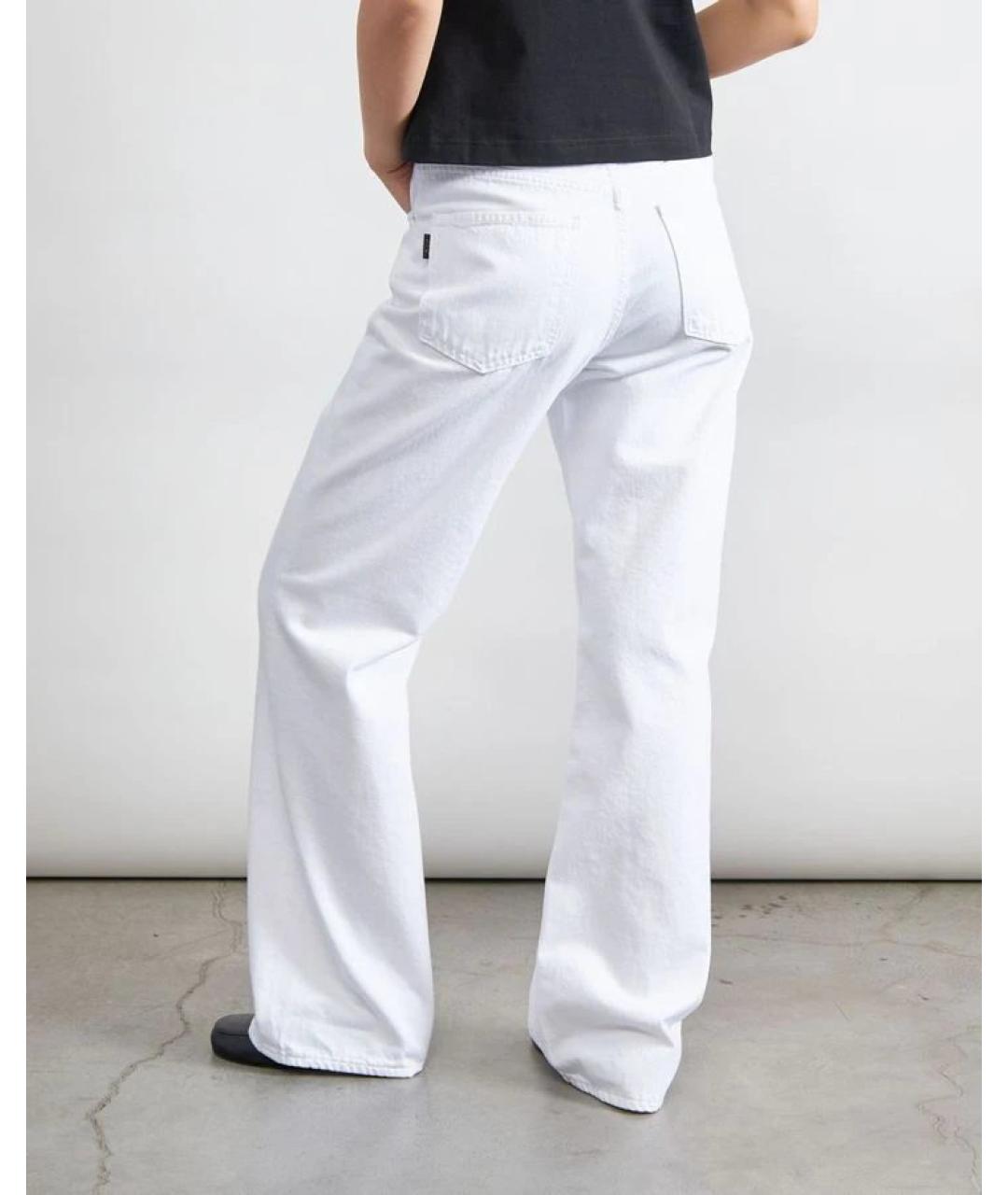 HAIKURE Белые хлопковые прямые джинсы, фото 7