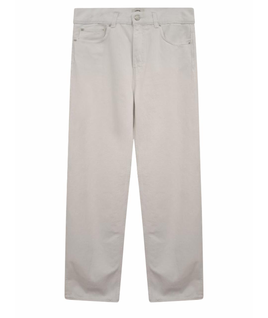 HAIKURE Белые хлопковые прямые джинсы, фото 8