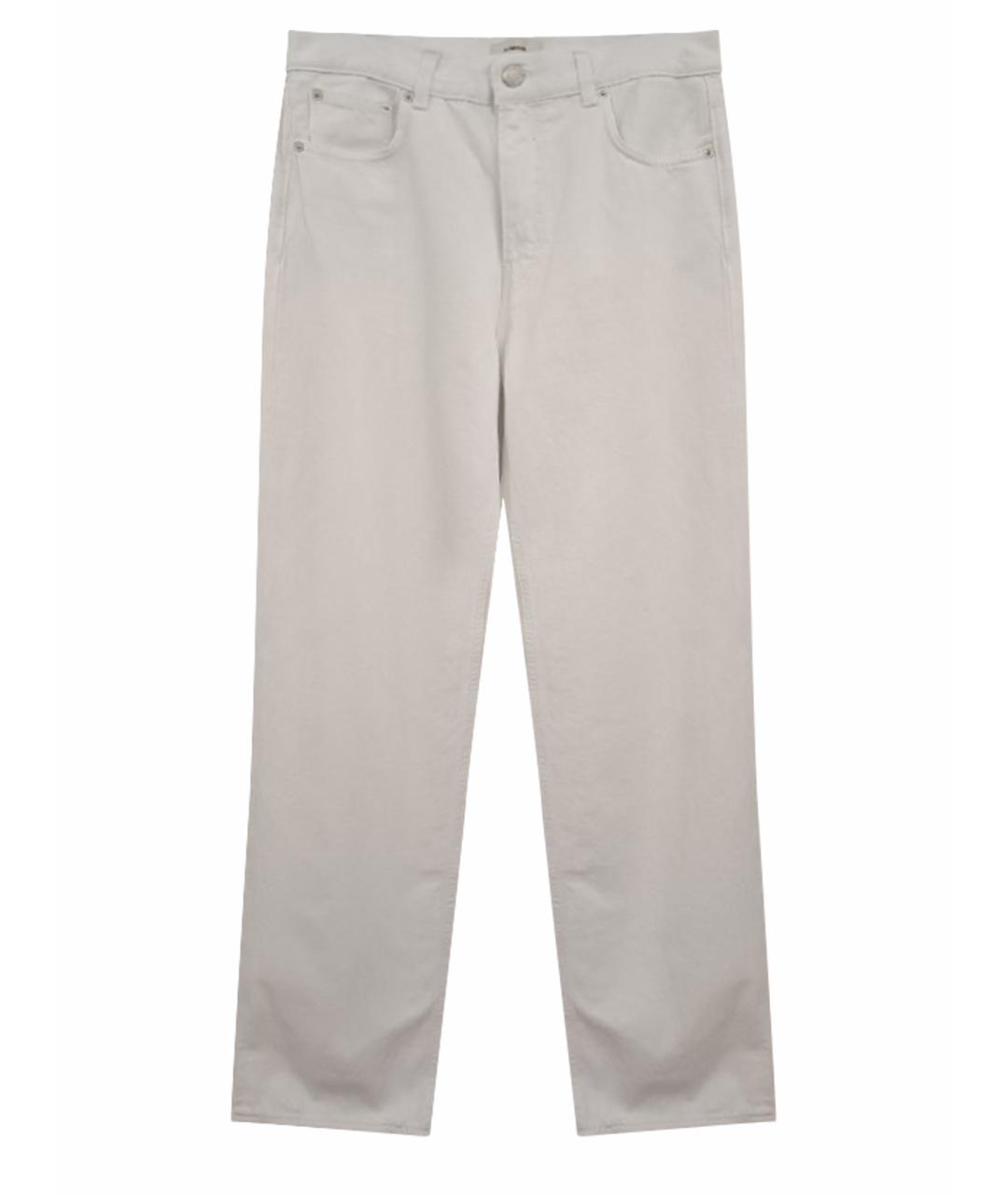 HAIKURE Белые хлопковые прямые джинсы, фото 1