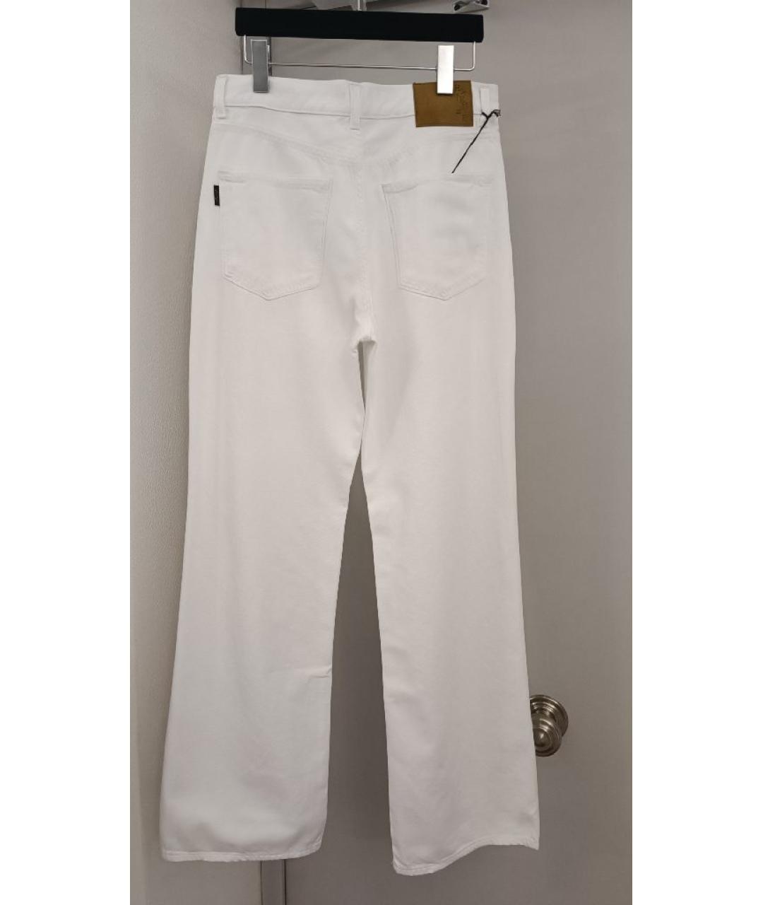 HAIKURE Белые хлопковые прямые джинсы, фото 2