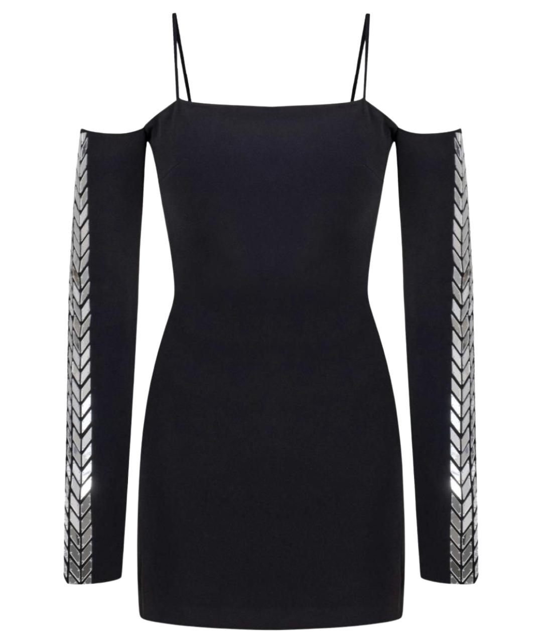 DAVID KOMA Черное вискозное платье, фото 1