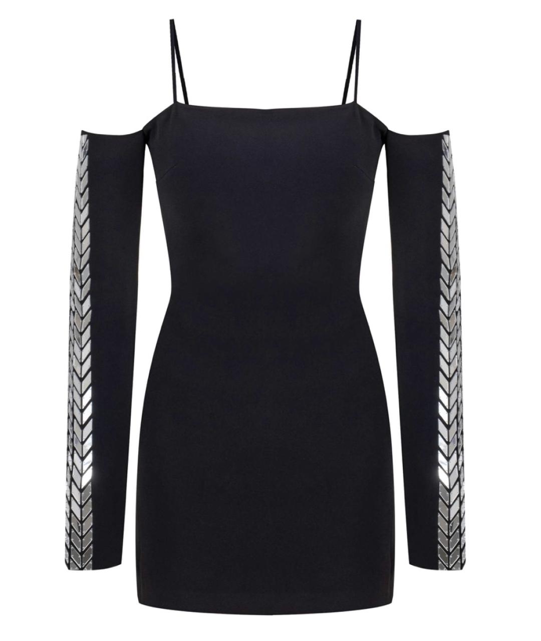 DAVID KOMA Черное вискозное платье, фото 3