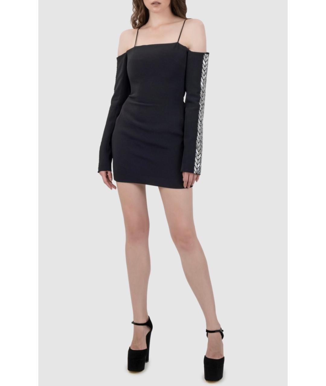 DAVID KOMA Черное вискозное платье, фото 2