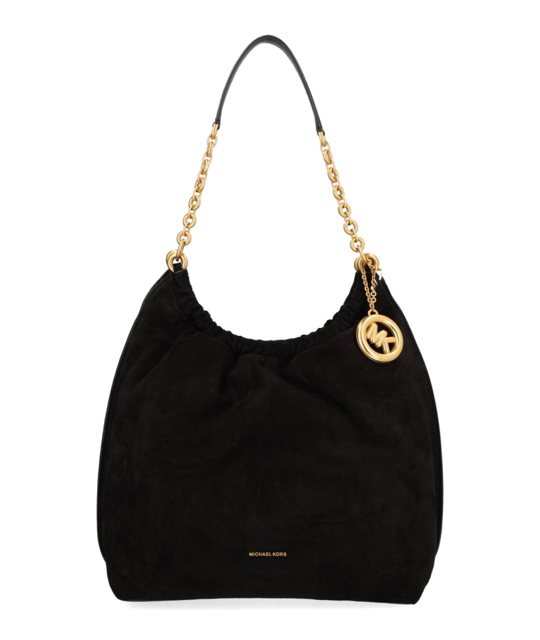 MICHAEL KORS Черная кожаная сумка через плечо, фото 1