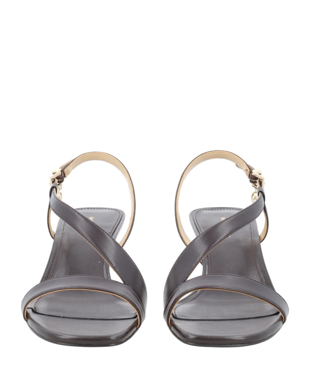 MICHAEL KORS Коричневые кожаные босоножки, фото 3