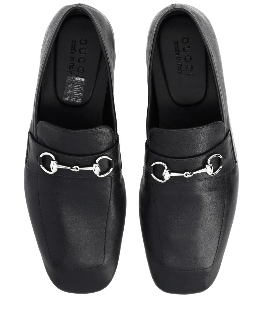 GUCCI Черные кожаные лоферы, фото 5