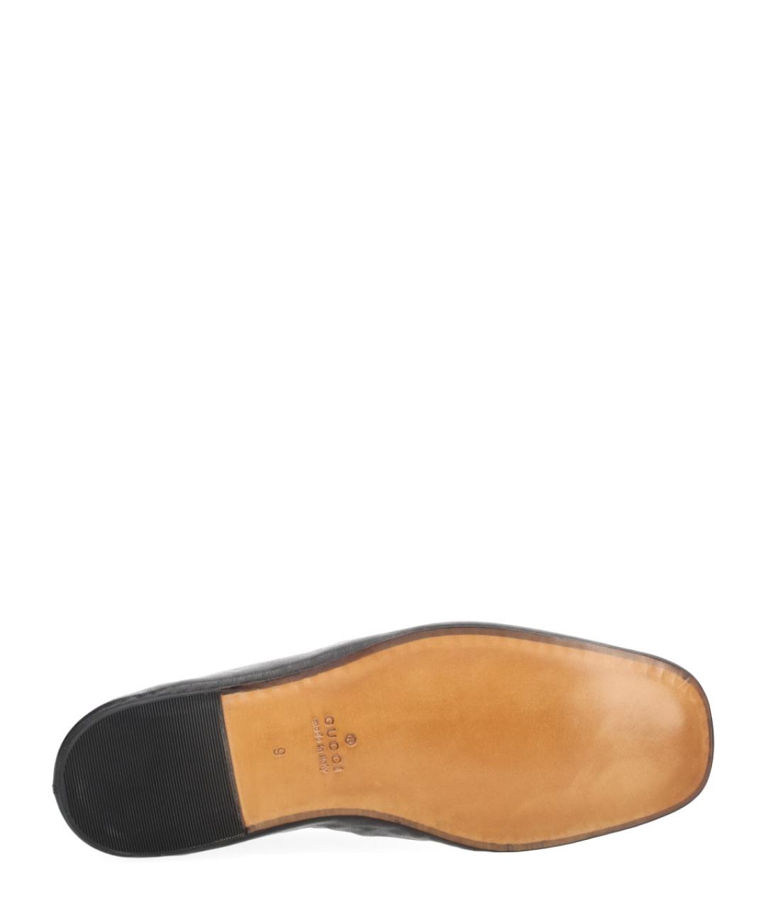 GUCCI Черные кожаные лоферы, фото 6