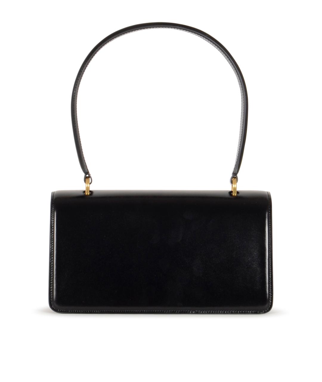 VALENTINO Черная кожаная сумка с короткими ручками, фото 3