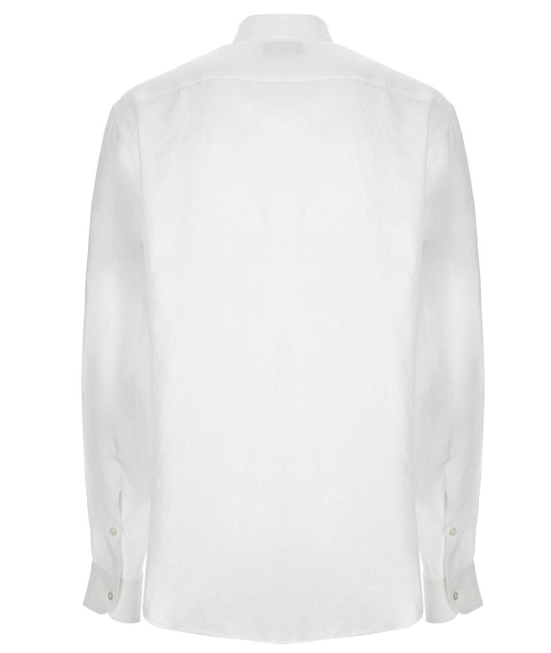 EMPORIO ARMANI Белая льняная кэжуал рубашка, фото 3