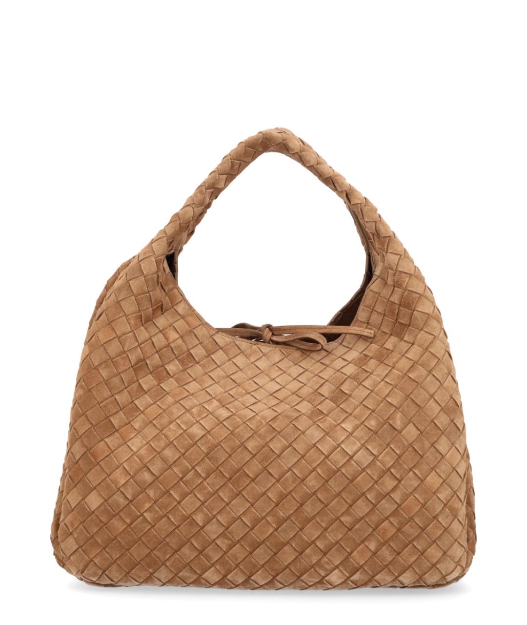 BOTTEGA VENETA Коричневая замшевая сумка тоут, фото 2