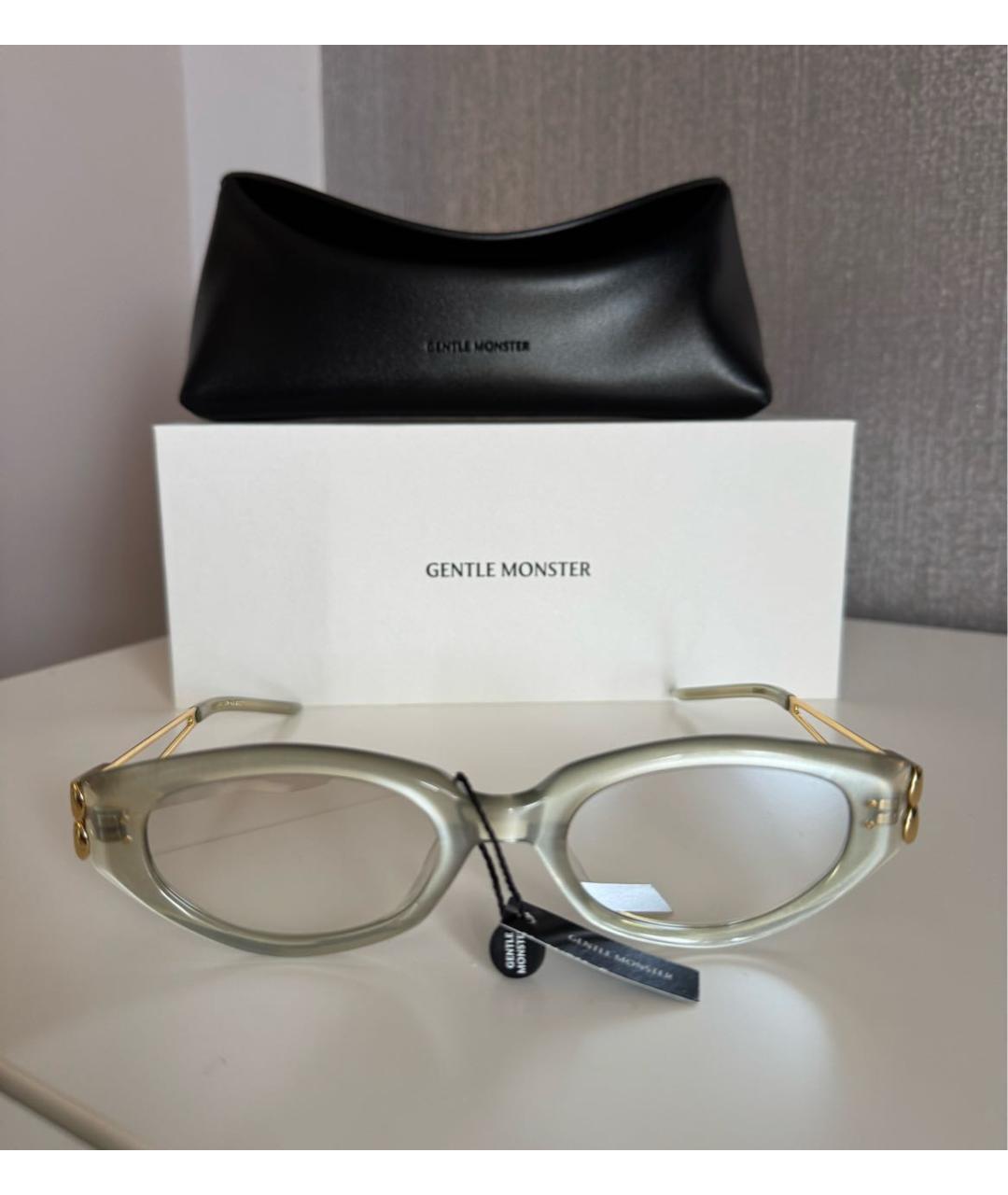 GENTLE MONSTER Хаки пластиковые солнцезащитные очки, фото 5