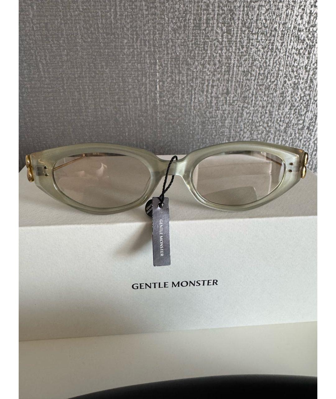 GENTLE MONSTER Хаки пластиковые солнцезащитные очки, фото 3