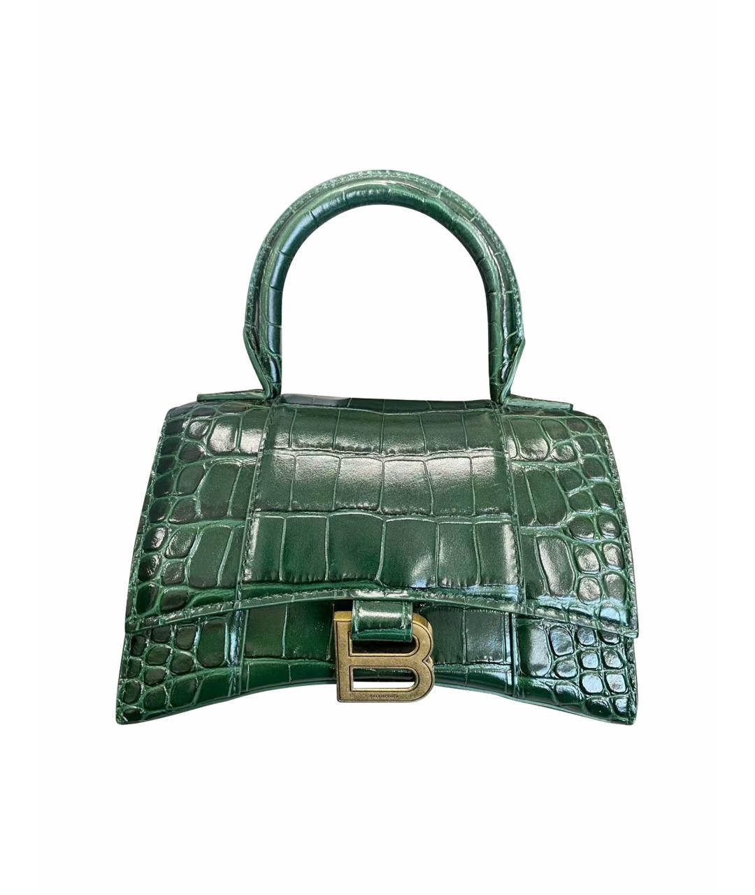 BALENCIAGA Зеленая кожаная сумка через плечо, фото 1