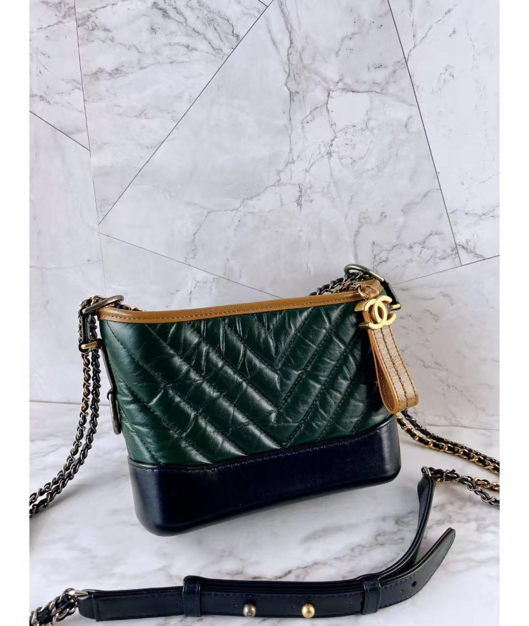 CHANEL Зеленая кожаная сумка через плечо, фото 2