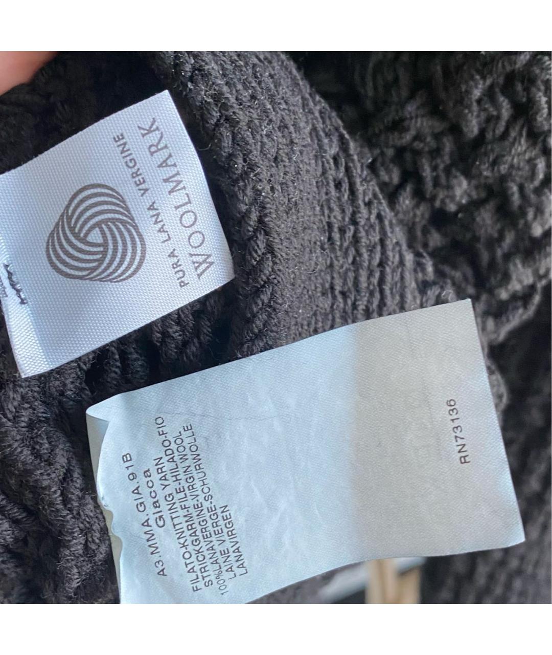 MAX MARA Черный шерстяной кардиган, фото 5