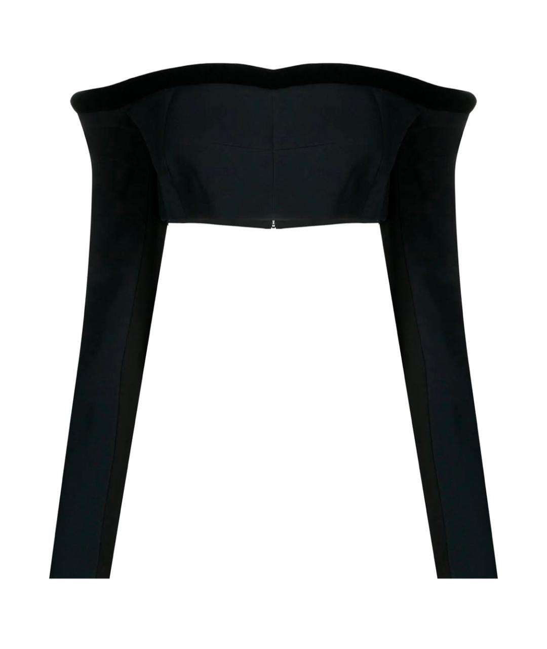 DAVID KOMA Черная вискозная блузы, фото 5