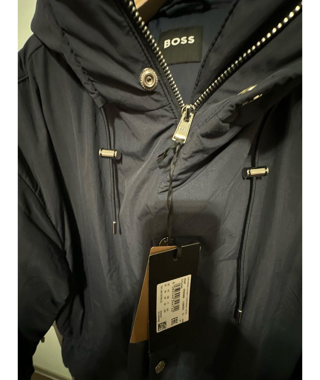 HUGO BOSS Темно-синий полиамидовый пуховик, фото 3