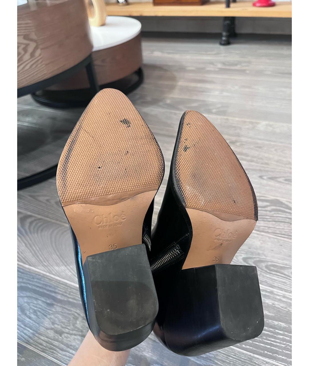 CHLOE Черные ботильоны из лакированной кожи, фото 8