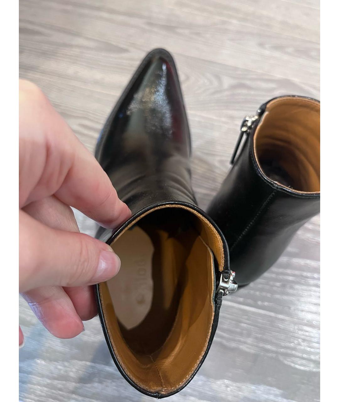 CHLOE Черные ботильоны из лакированной кожи, фото 3