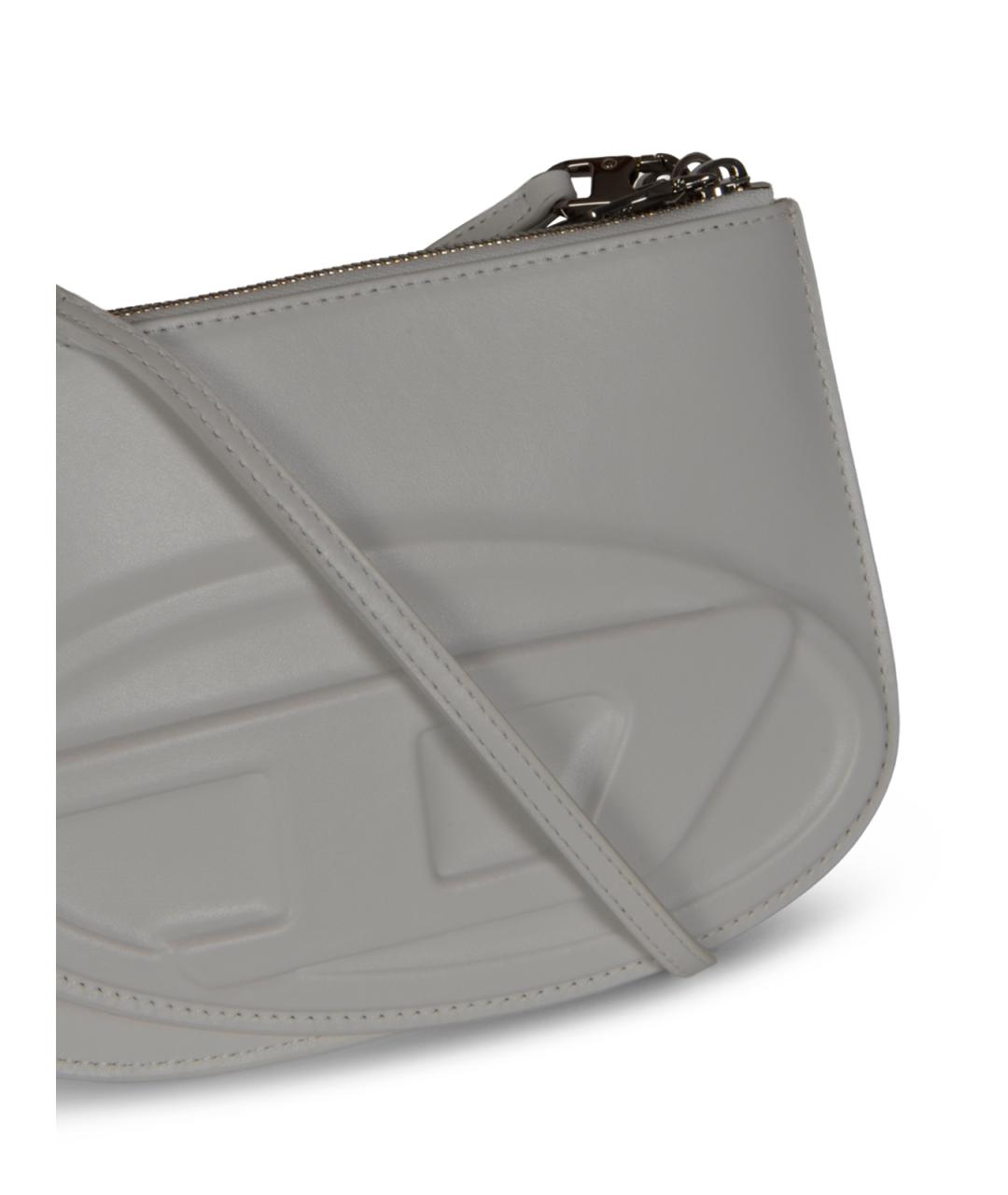 DIESEL Белая кожаная сумка через плечо, фото 4