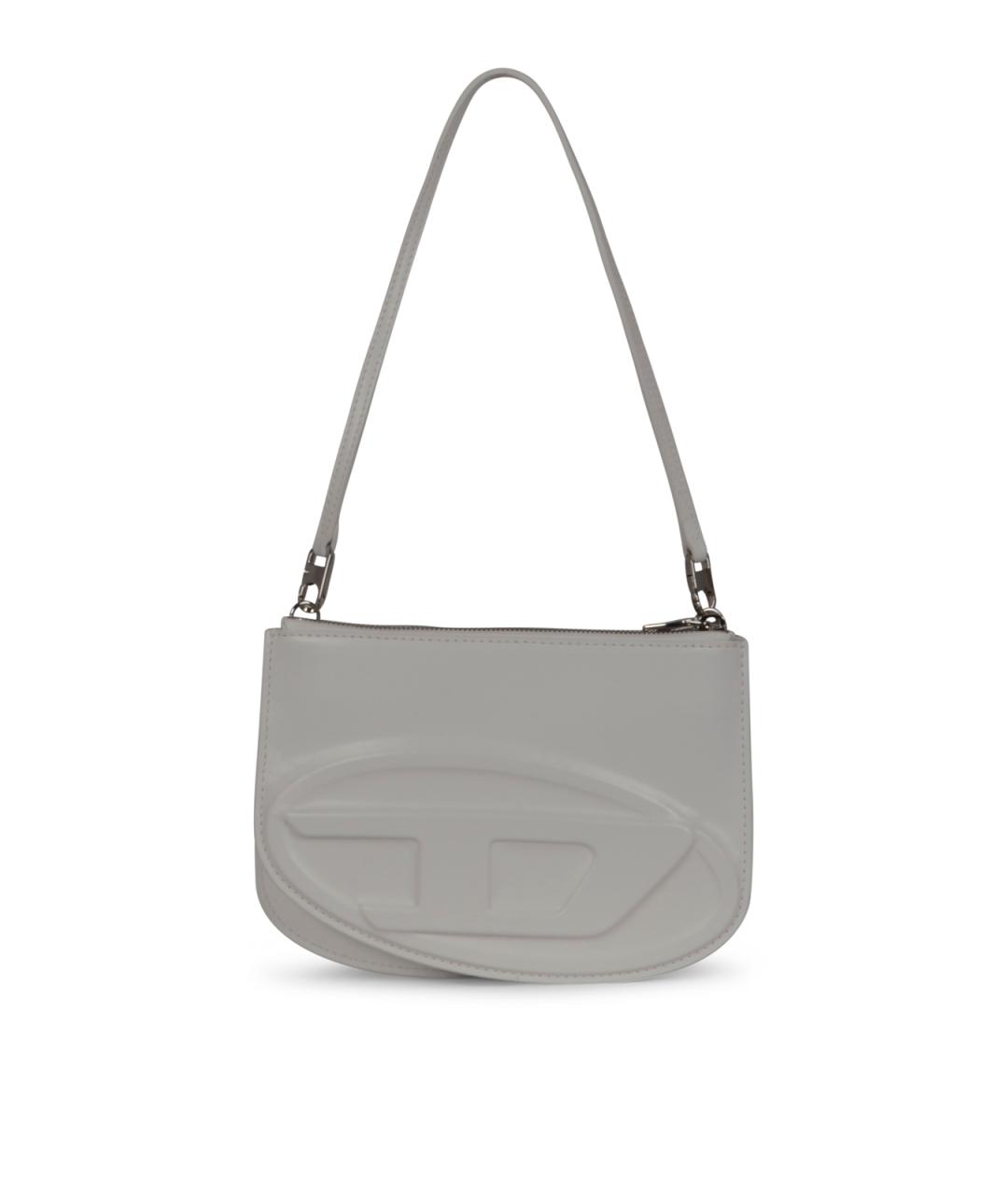 DIESEL Белая кожаная сумка через плечо, фото 1