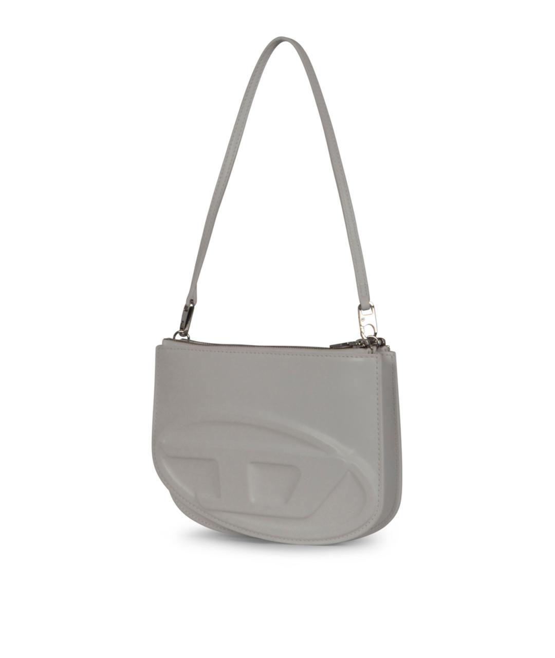 DIESEL Белая кожаная сумка через плечо, фото 2