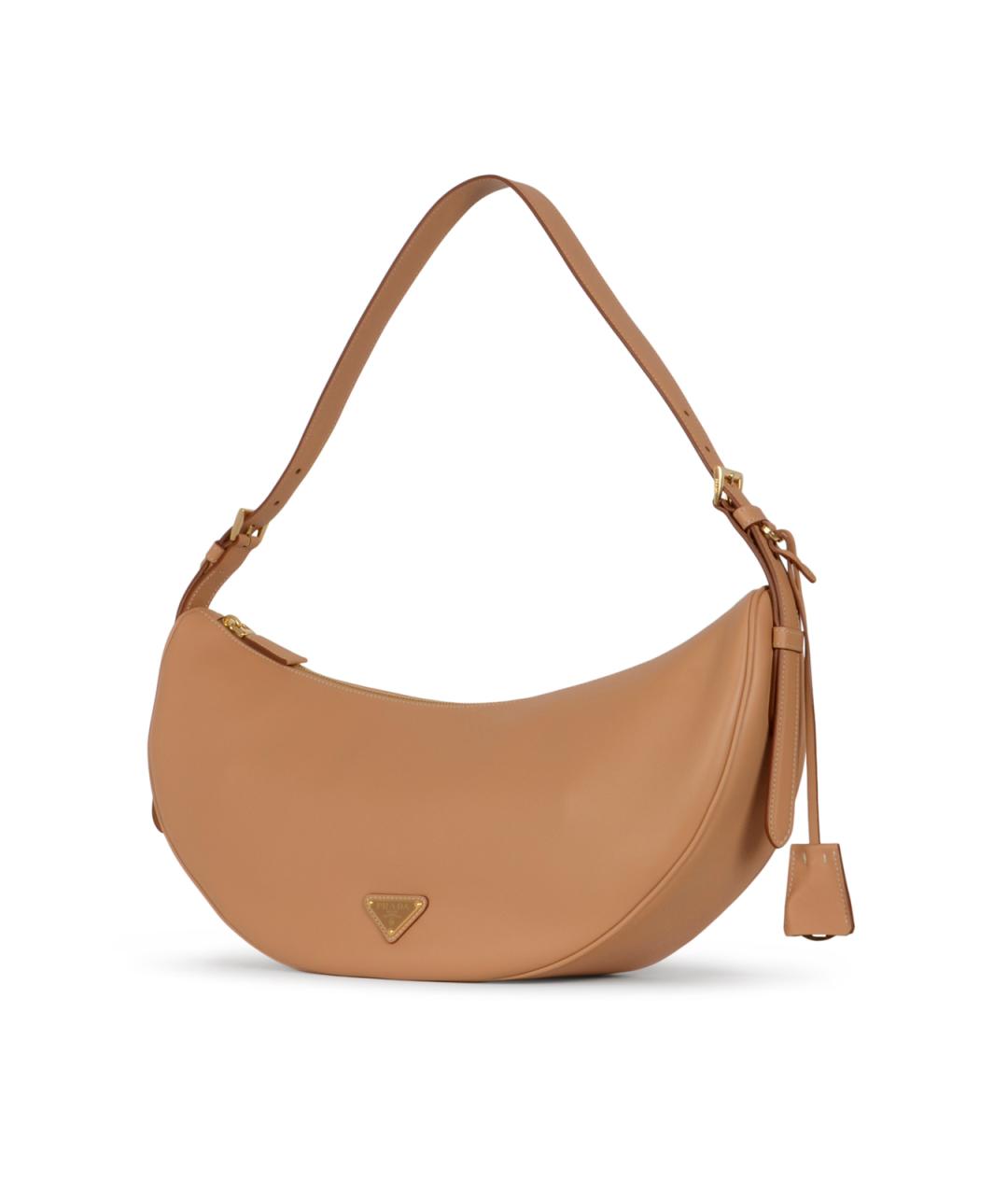 PRADA Бежевая кожаная сумка через плечо, фото 2