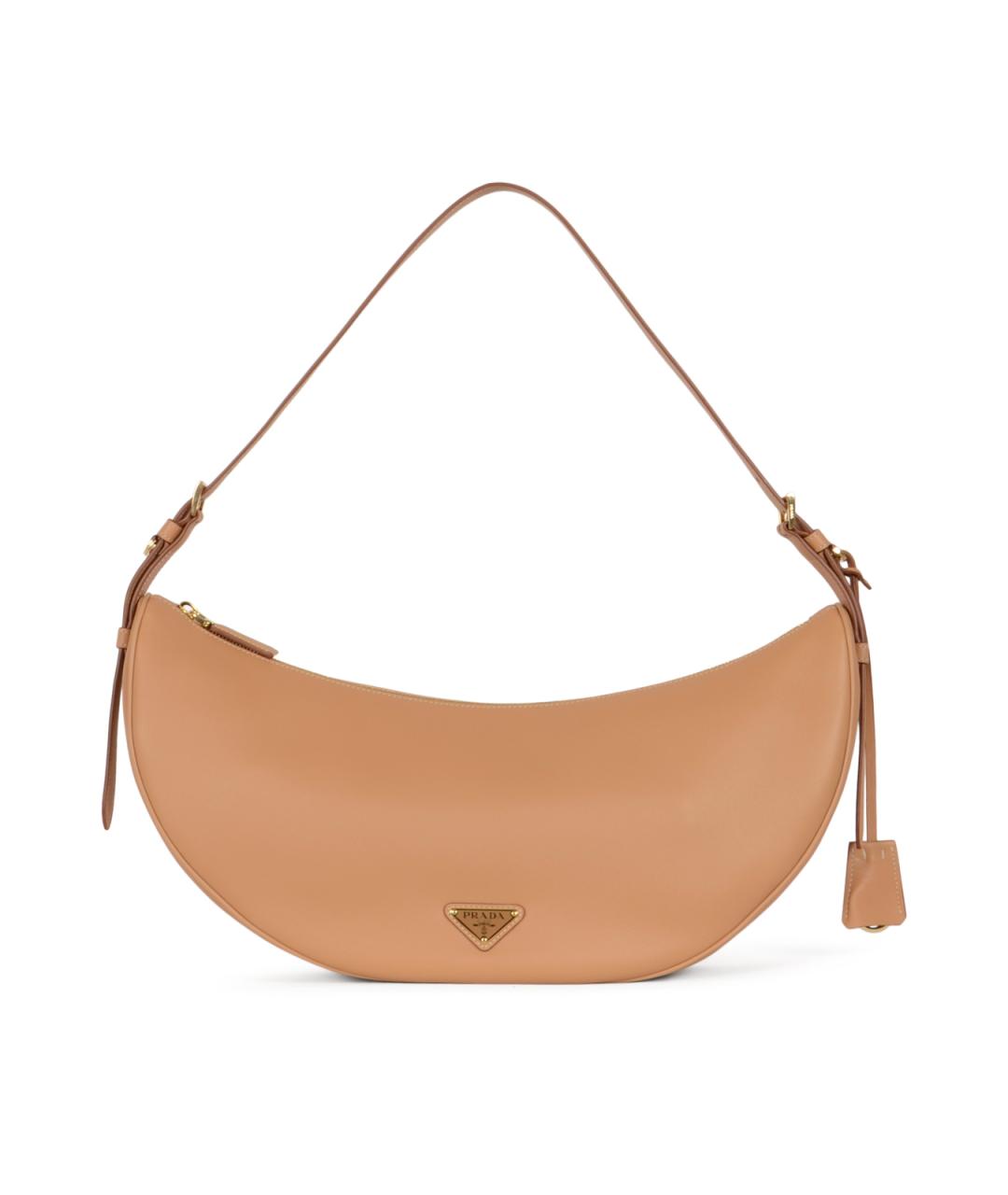 PRADA Бежевая кожаная сумка через плечо, фото 1