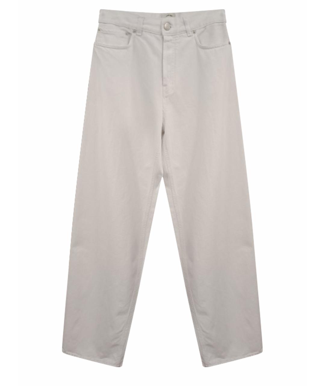 HAIKURE Белые хлопковые прямые джинсы, фото 1