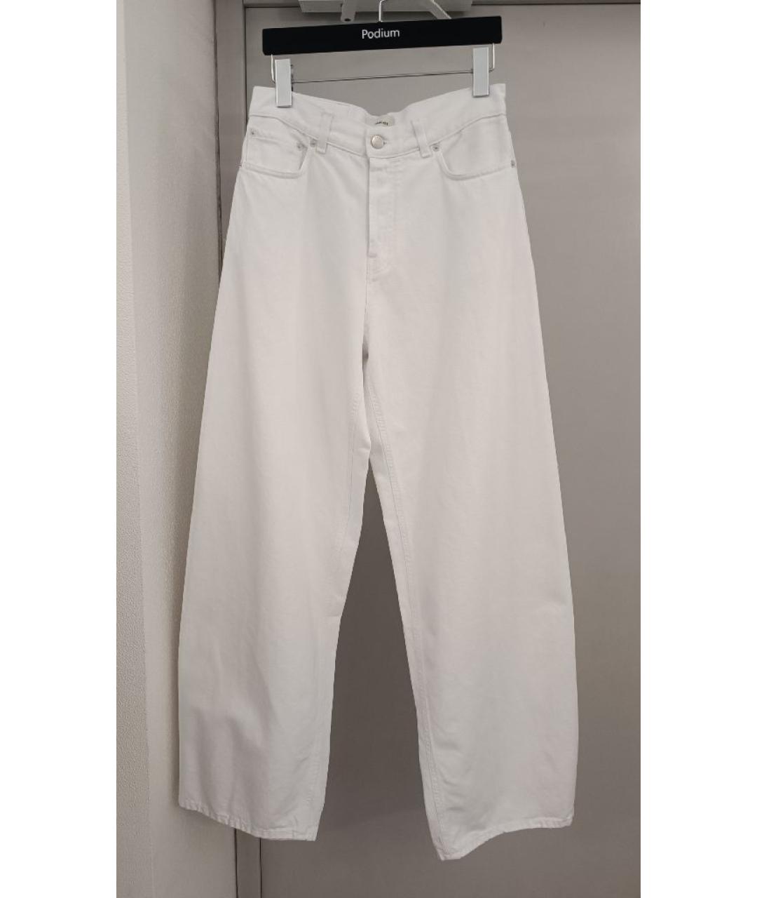 HAIKURE Белые хлопковые прямые джинсы, фото 5