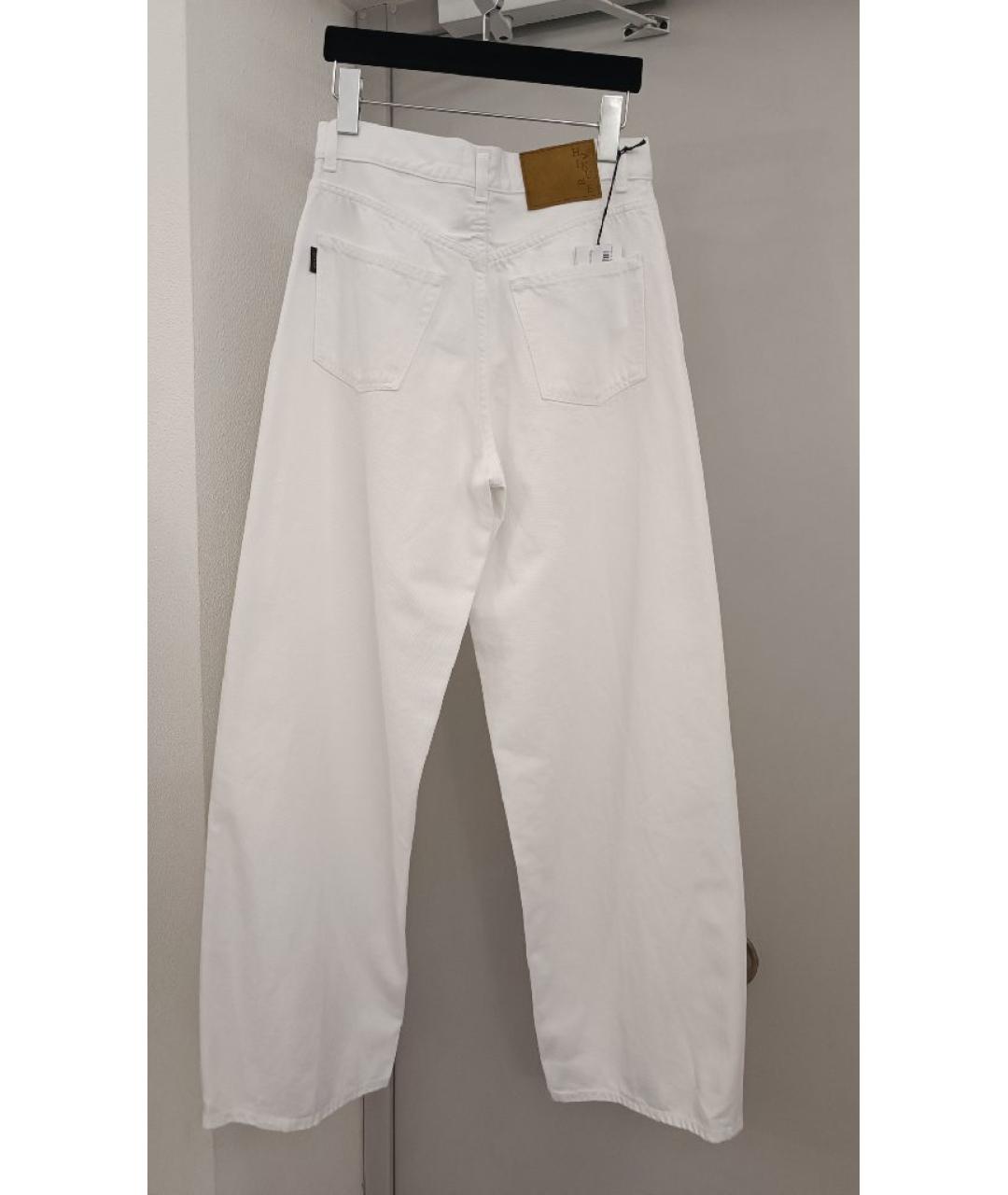 HAIKURE Белые хлопковые прямые джинсы, фото 2