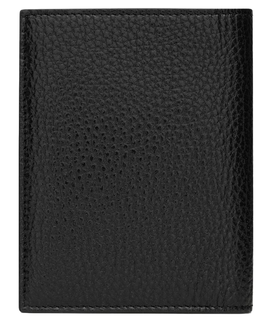 SAINT LAURENT Черный кожаный кошелек, фото 2