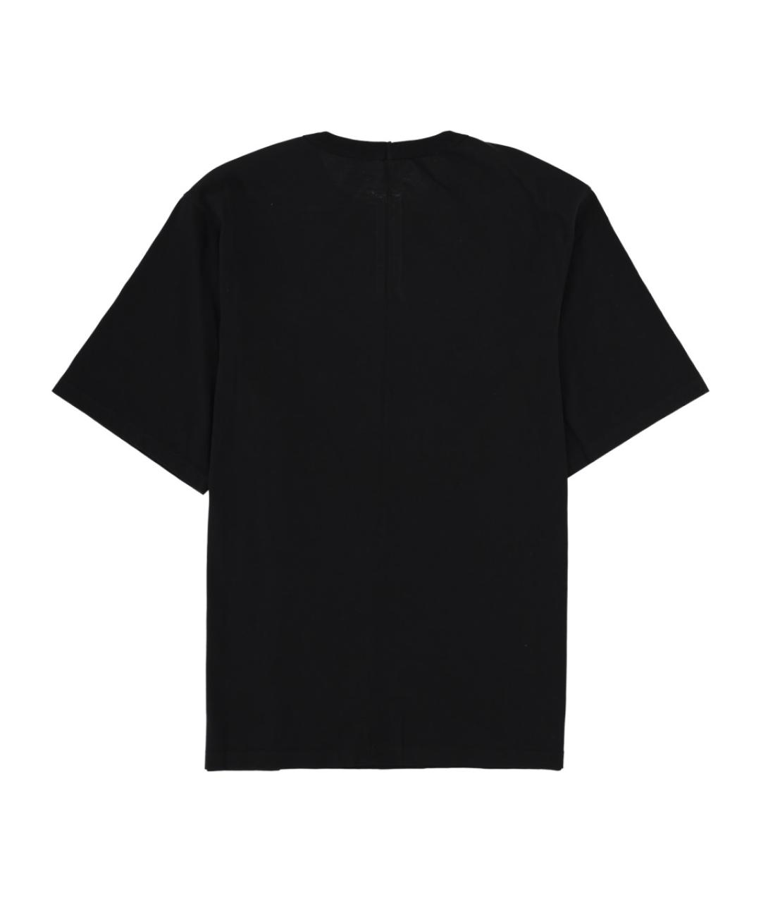 RICK OWENS Черная хлопковая футболка, фото 3