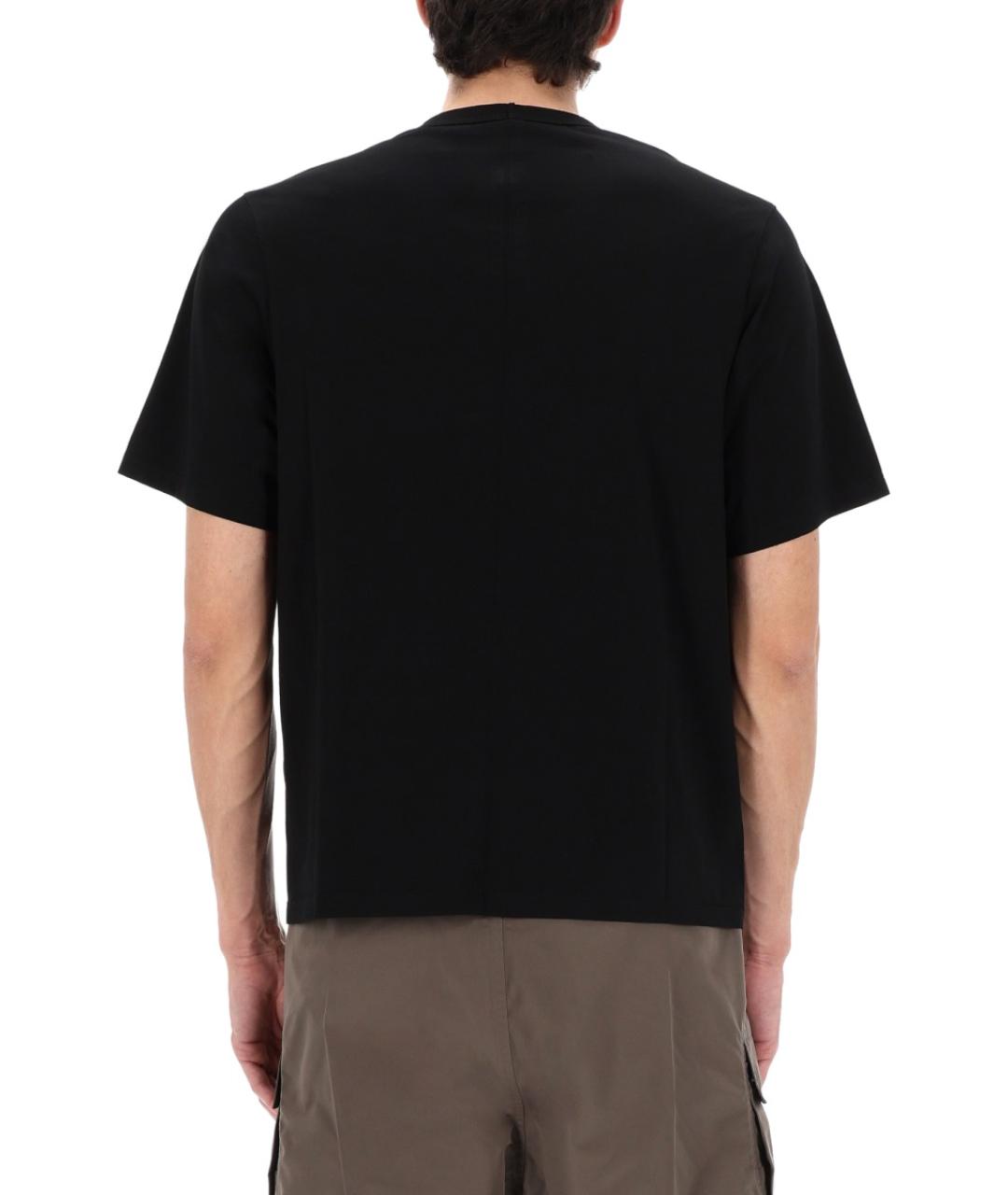 RICK OWENS Черная хлопковая футболка, фото 5