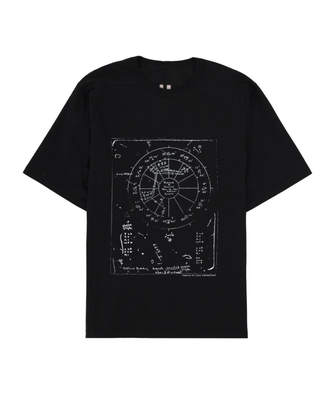 RICK OWENS Черная хлопковая футболка, фото 1