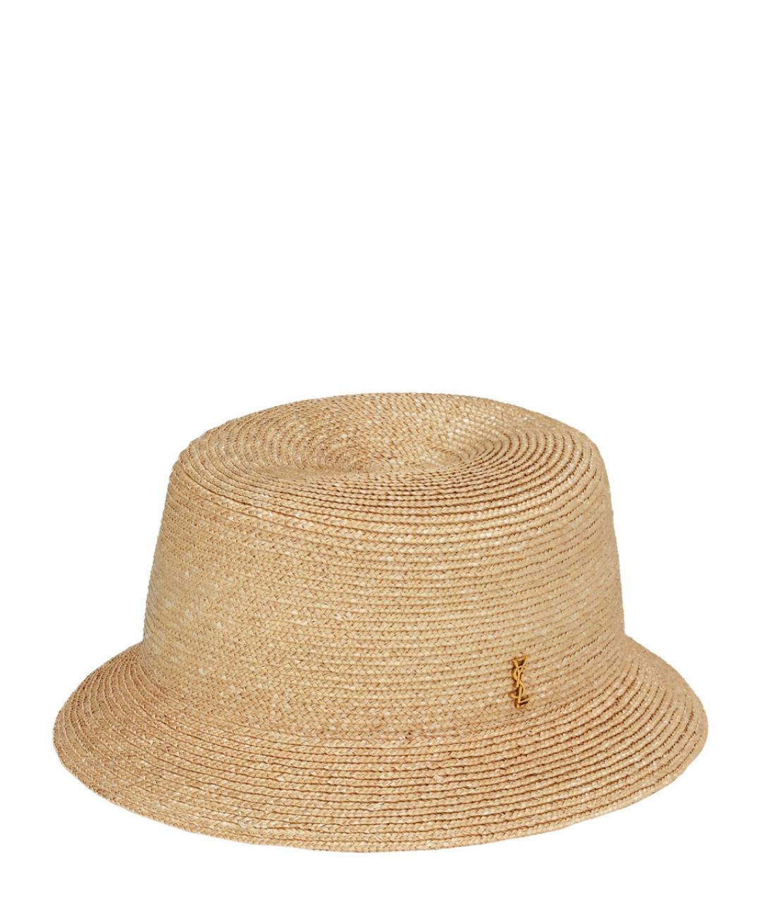 SAINT LAURENT Бежевая соломенная шляпа, фото 3