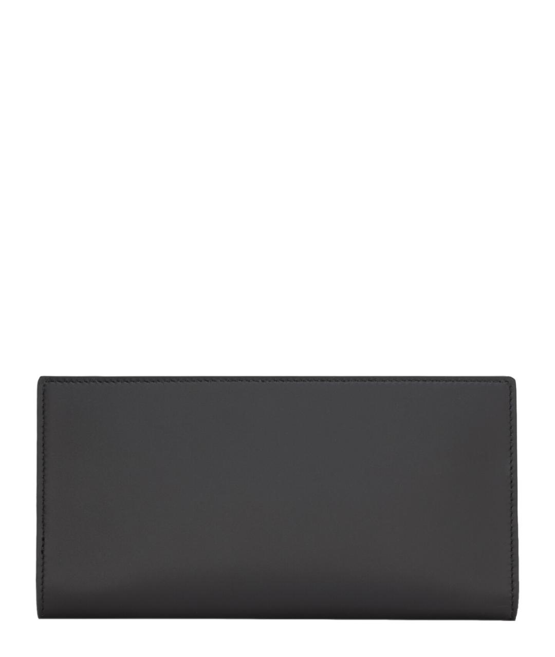 SAINT LAURENT Черный кожаный кошелек, фото 2