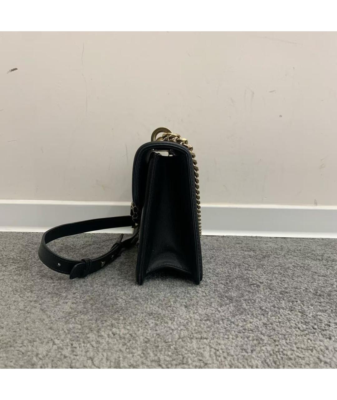 BVLGARI Черная кожаная сумка через плечо, фото 2