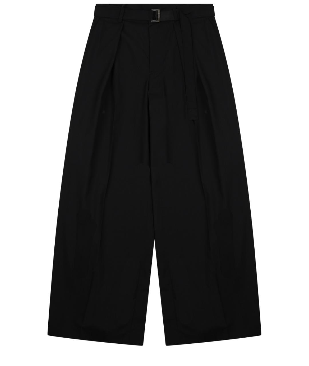 SACAI Черные прямые брюки, фото 1