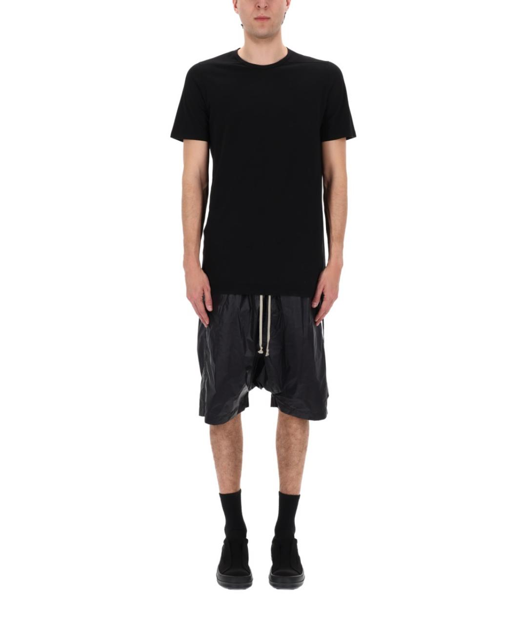 RICK OWENS DRKSHDW Черная хлопковая футболка, фото 3