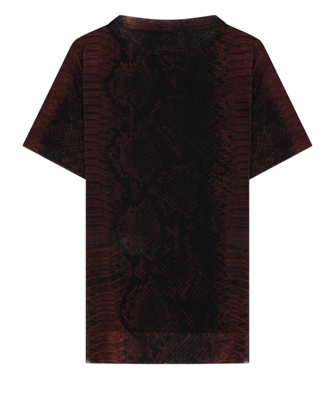 JEAN PAUL GAULTIER Коричневая полиамидовая футболка, фото 2