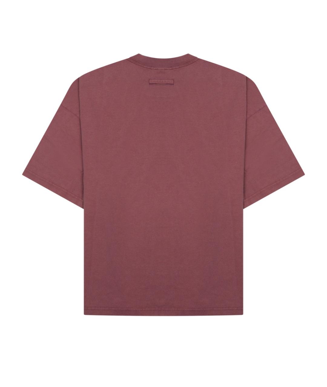 JEAN PAUL GAULTIER Бордовая хлопковая футболка, фото 2